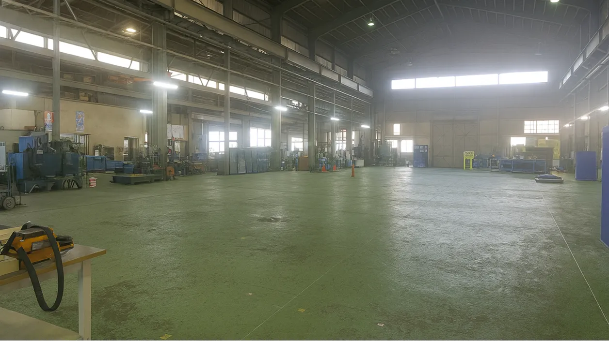 広い組立工場はトライアル工場としても活用可能